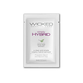 Wicked Simply Hybrid Sachet — Hybrid Water & Silicone Lubricant - WK621