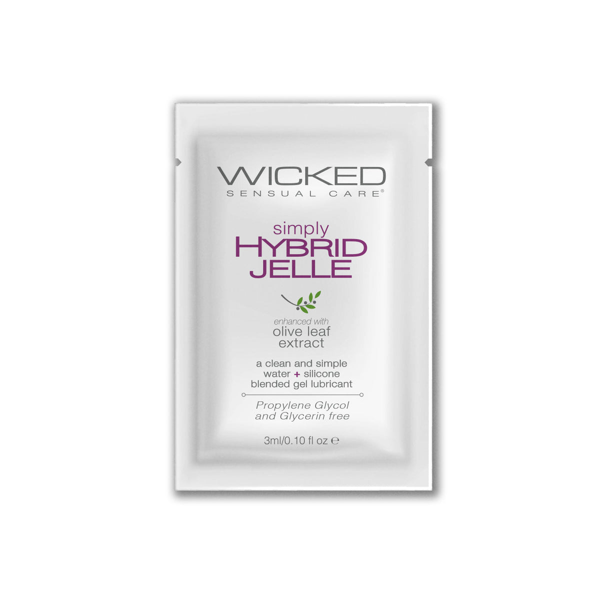 Wicked Simply Hybrid Jelle Sachet, Extra-Thick Hybrid Lubricant - WK631