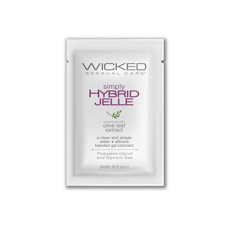 Wicked Simply Hybrid Jelle Sachet, Extra-Thick Hybrid Lubricant - WK631