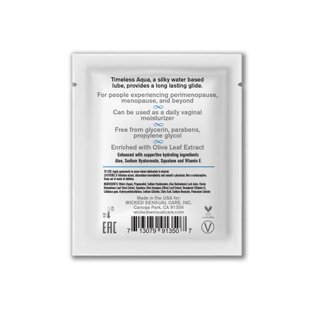 Wicked Simply Timeless Aqua Lubricant Sachet, 6 ml - WK830