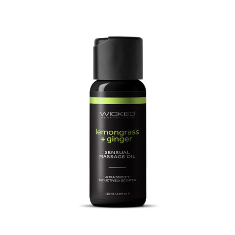 Wicked Lemongrass & Ginger Sensual Massage Oil — 4 oz - WS-90974