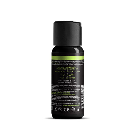 Wicked Lemongrass & Ginger Sensual Massage Oil — 4 oz - WS-90974