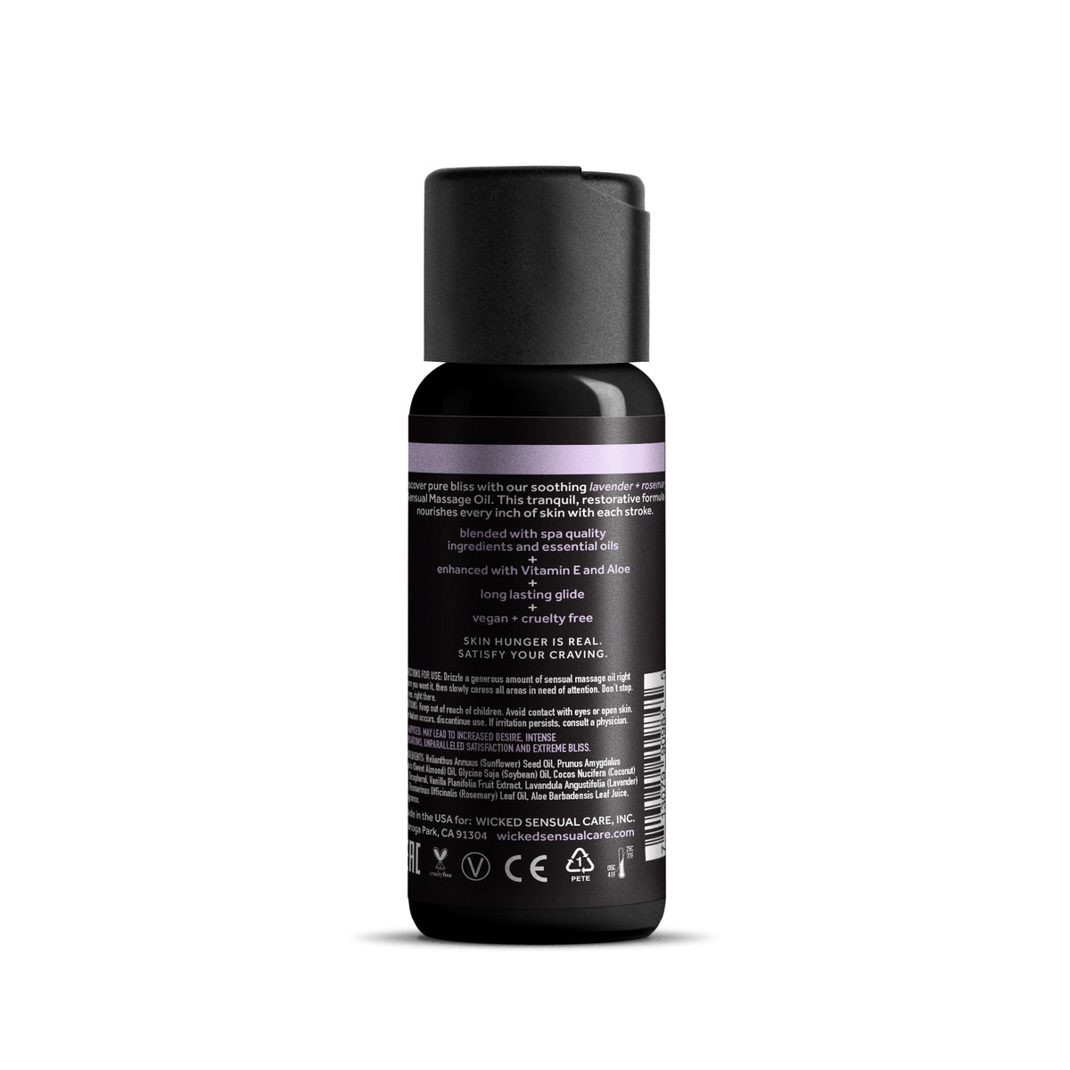 Wicked Lavender & Rosemary Massage Oil, 4 oz - WS-90984