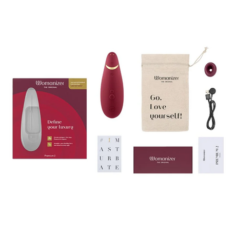 Womanizer Premium 2 Clitoral Stimulator — Bordeaux - WZ5532