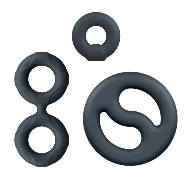 Blush Performance Plus Throttle 3‑Ring Set — Black - BL-92005