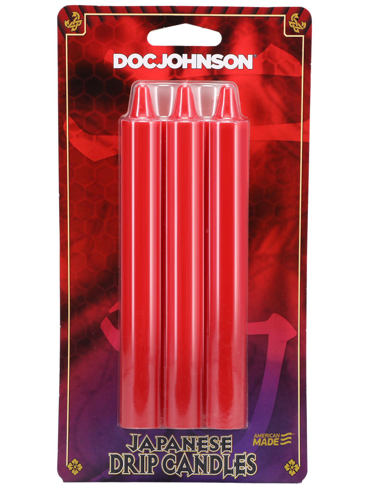 Doc Johnson Japanese Drip Candles — 3-Pack (Red) - DJ2101-04-CD