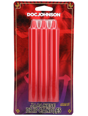 Doc Johnson Japanese Drip Candles — 3-Pack (Red) - DJ2101-04-CD