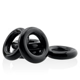 Jacker 5-Stack Five-Pack Tube Super-Strong Cockrings Black