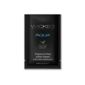 Wicked Aqua Lube Sachet — Silky Personal Lubricant - WK201