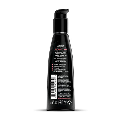 Wicked AQUA Birthday Cake Water-Based Flavored Lubricant, 4 oz - WS-90444