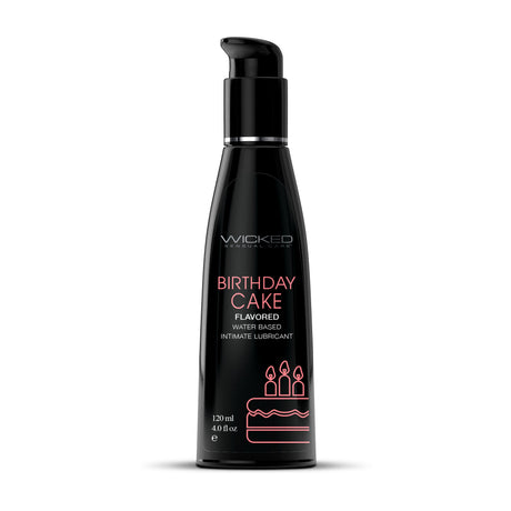 Wicked AQUA Birthday Cake Water-Based Flavored Lubricant, 4 oz - WS-90444