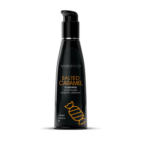 Wicked AQUA Salted Caramel Water-Based Flavored Lubricant — 4 oz - WS-90324