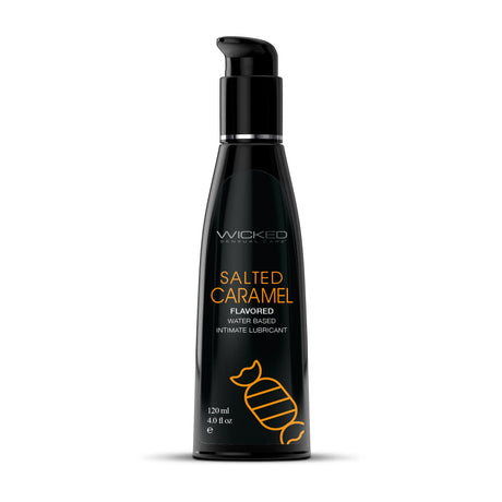 Wicked AQUA Salted Caramel Water-Based Flavored Lubricant — 4 oz - WS-90324