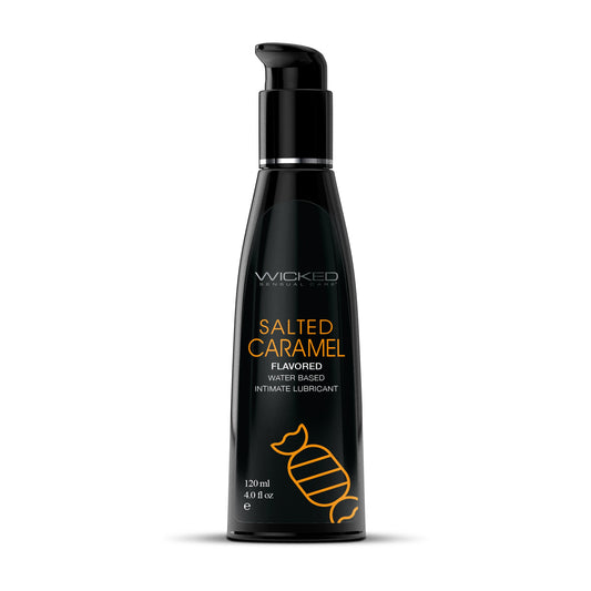 Wicked AQUA Salted Caramel Water-Based Flavored Lubricant — 4 oz - WS-90324