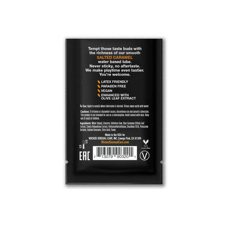 Wicked AQUA Salted Caramel Water-Based Lubricant Sachet - WK323