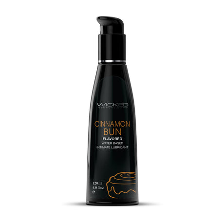 Wicked AQUA Cinnamon Bun Water-Based Flavored Lubricant, 4 oz - WS-90344