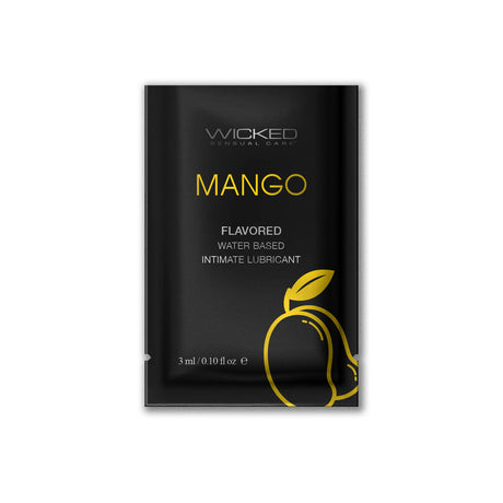 Wicked AQUA Mango Water-Based Lubricant Sachet — 0.10 fl oz - WK334