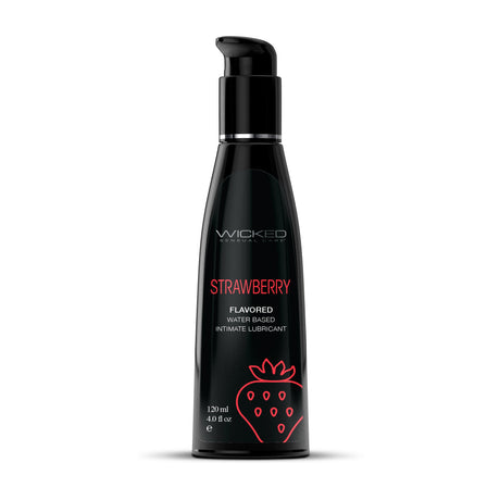 Wicked Aqua Strawberry Water-Based Lubricant 4oz - WS-90414