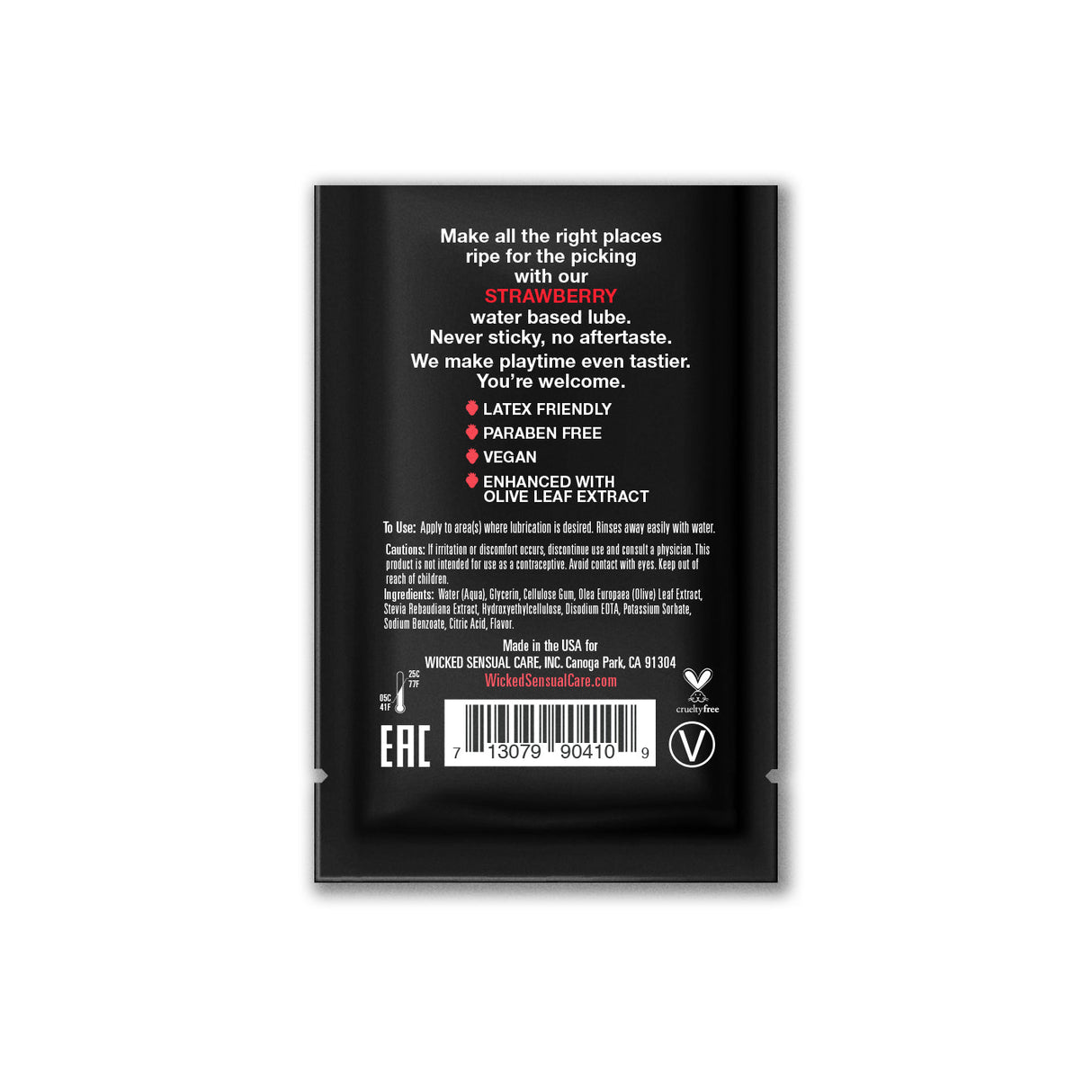Wicked Aqua Strawberry Water-Based Personal Lubricant - WK333