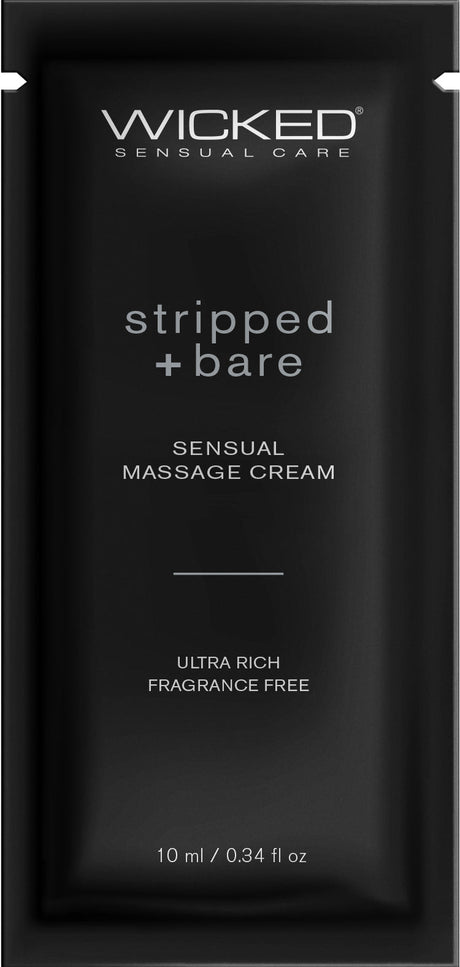Wicked Stripped + Bare Fragrance-Free Massage Cream — .34 oz - WK810