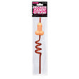 Hott Products Pecker Swizzle Straw Lollipop, Strawberry 3.5 in - HTP3305