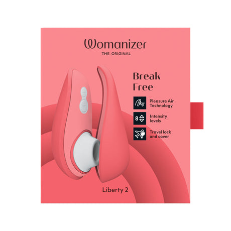Womanizer Liberty 2 Clitoral Stimulator — Vibrant Rose - WZ2790
