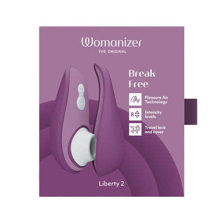 Womanizer Liberty 2 Clitoral Stimulator — Purple, Compact Travel - WZ2974
