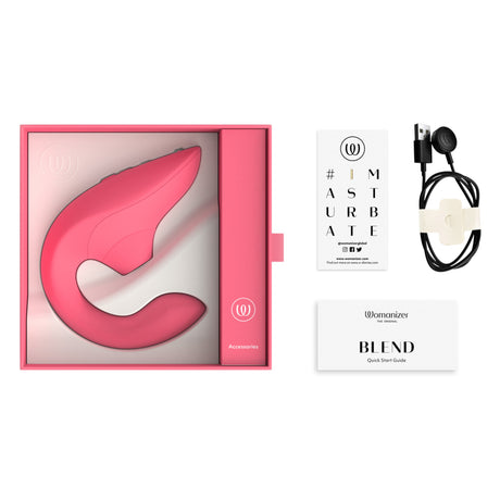 Womanizer Blend Vibrant Rose Dual-Stimulation Vibrator - WZ3759