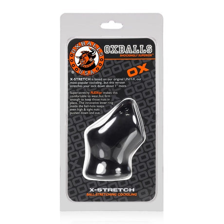 OXBALLS Unit-X Stretch Cocksling & Ballstretcher — Black - OX-AJ1071-BLK