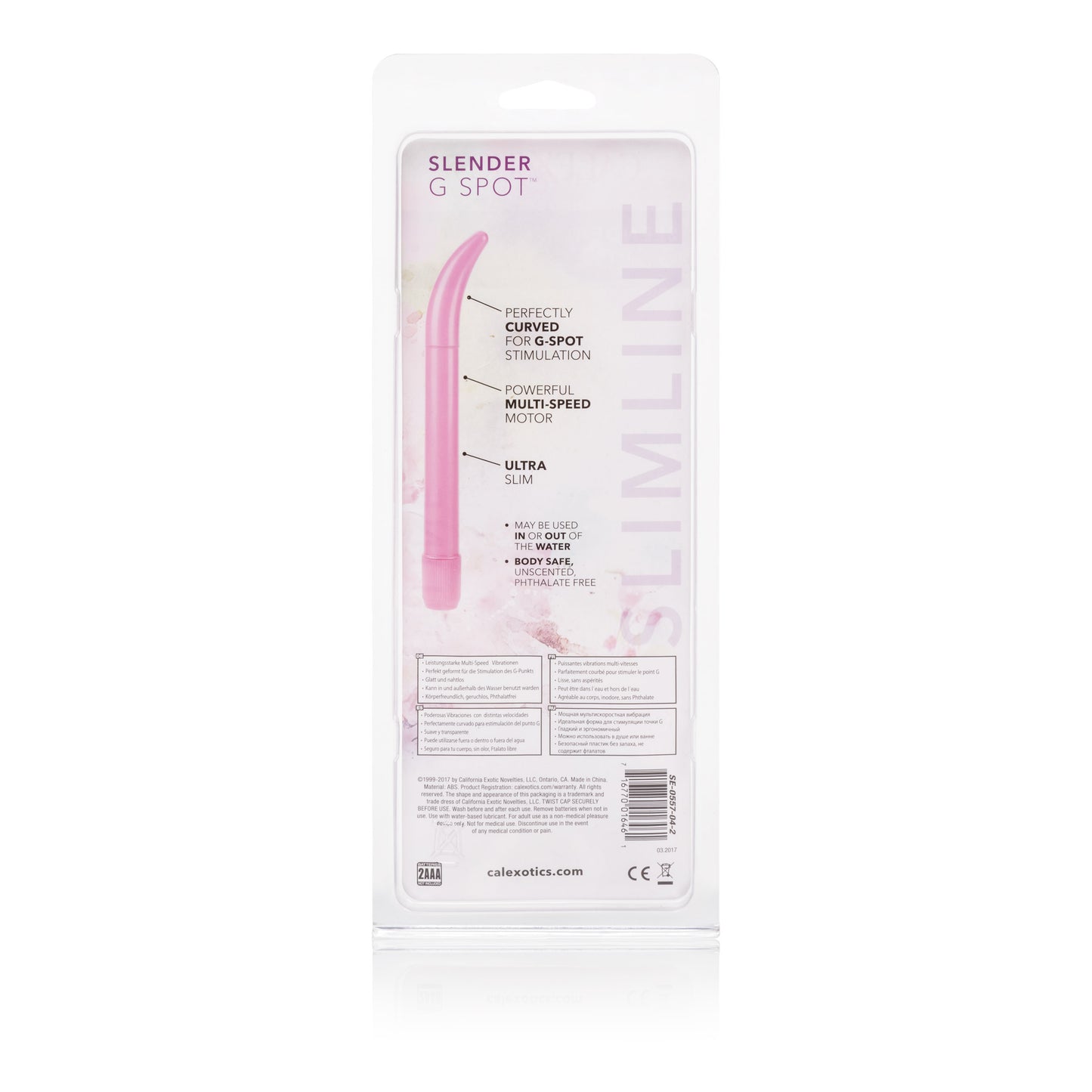 Slender G-Spot 7 Inches Massager - Pink by CalExotics
