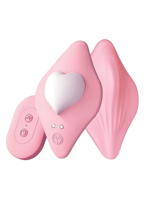 Icon Brands Ultra Panty Vibe I Heart You — Pink, 10-Speed Remote - IC4053