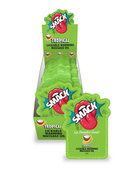 Little Genie Smack Lickable Warming Massage Oil Pouches, 3ml x36 (Tropical) - LG-BT445PD