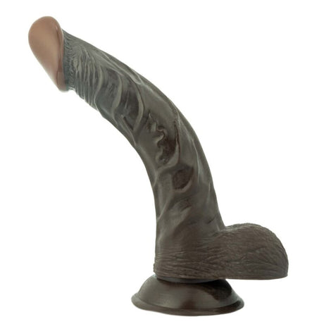 Nasstoys Afro American Whoppers Real Skin Dildo, 8in Brown - NW2232-2