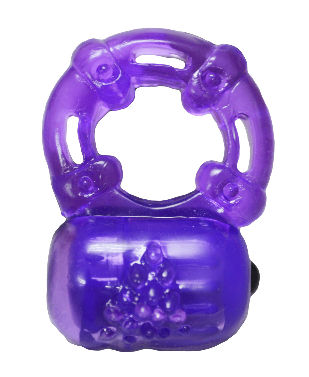 Top Cat Toys Reusable Vibrating Cock Ring, Purple (1" Diameter) - AL-283PUR