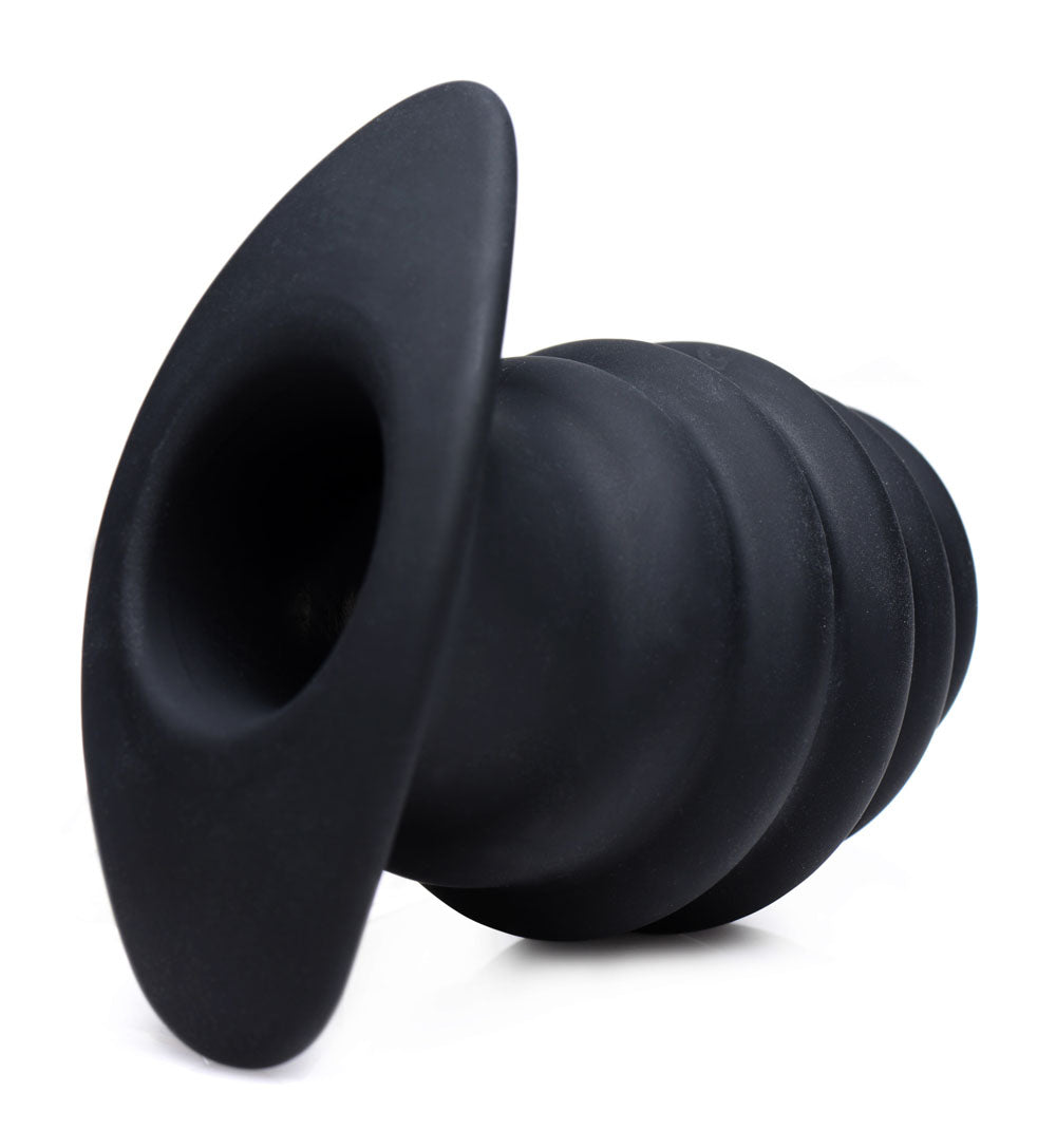 Hive Ass Tunnel Silicone Ribbed Hollow Anal Plug - Medium by XR Brands