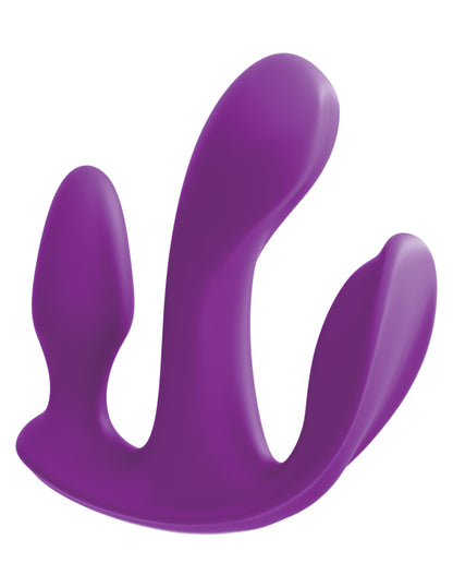 Threesome Total Ecstay Silicone Vibrator - Purple by Pipedream