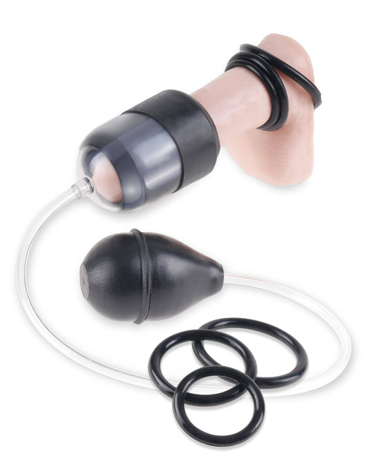 Pipedream Fetish Fantasy Suck N Stroke Head Pump Kit with Sleeve & 3 Cockrings - PD2103-23