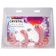 Doc Johnson Crystal Jellies Curved Anal Trainer Set, Pink (3-Piece) - DJ0289-68-CD