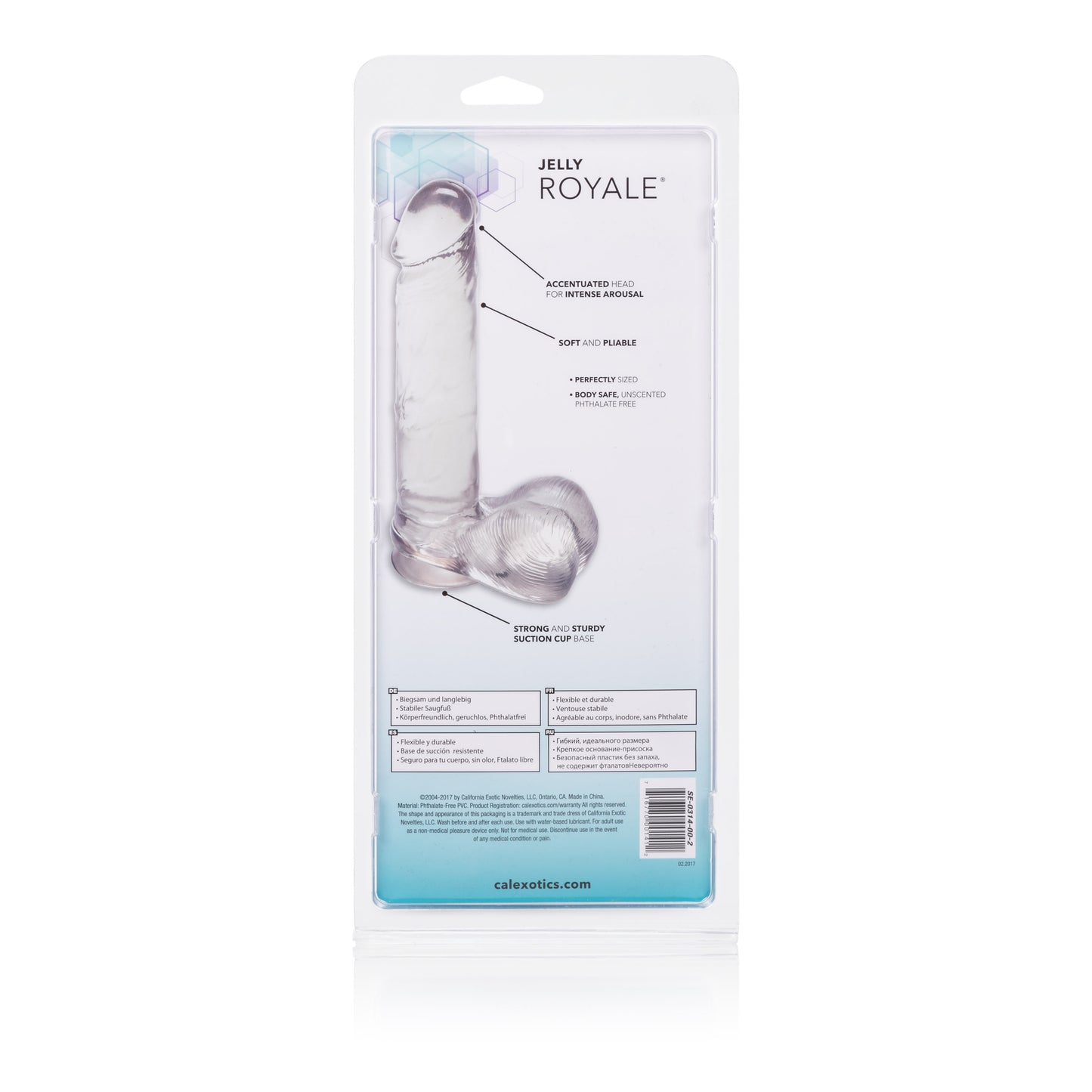Jelly Royale - 7.25 Inch - Clear by CalExotics