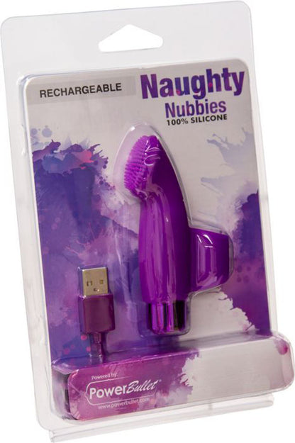 Naughty Nubbies - Rechargeable Silicone Massager - Purple by BMS Factory