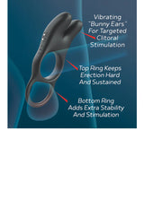 Red Dot Vibrating Cock Ring V1 With Remote - Black/red