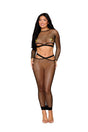 Dreamgirl Bralette & Maxi Skirt Set — One Size, Black - DG-0526BKOS