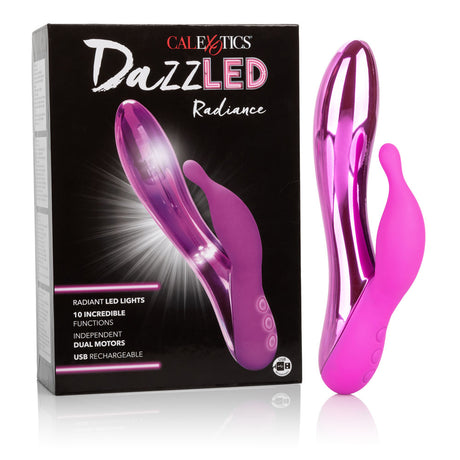 CalExotics DazzLED Radiance LED Rabbit Vibrator, Dual Motor, USB Rechargeable - SE0734203