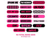 Neva Nude Naughty XXX Ouchie Stix Bandages — 40-Pack - NN-PLASXXX01