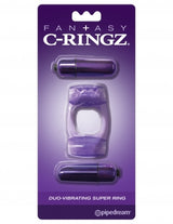 Pipedream Fantasy Duo-Vibrating Super Ring — Purple - PD5863-12