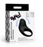 XR Brands Vibrating Silicone Cock Ring — Black, USB Rechargeable - BNG-AH884