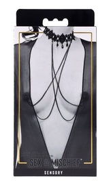 Lace Collar With Nipple Ties