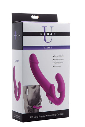 Evoke Vibrating Strapless Silicone Strap-on Dildo by XR Brands