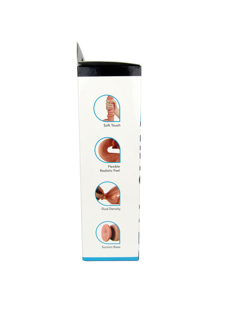 Get Lucky Real Skin 9" Dual Layer Dildo Beige