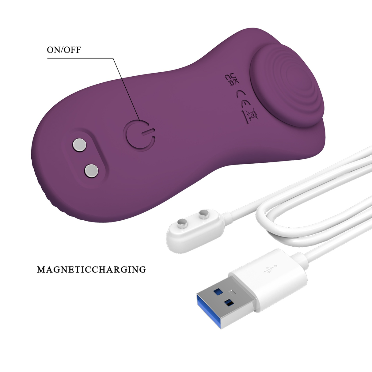 Pretty Love Mane Magnetic App-Controlled Panty Vibe, Purple - BW-022100HP